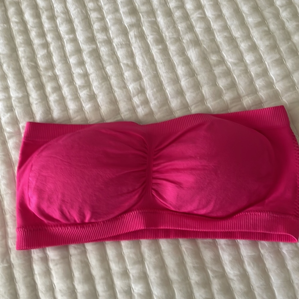 SALE. SALE. SALE.  1 Purple. 1 pink Strapless bras- tube top. Size S/M - Picture 2 of 9